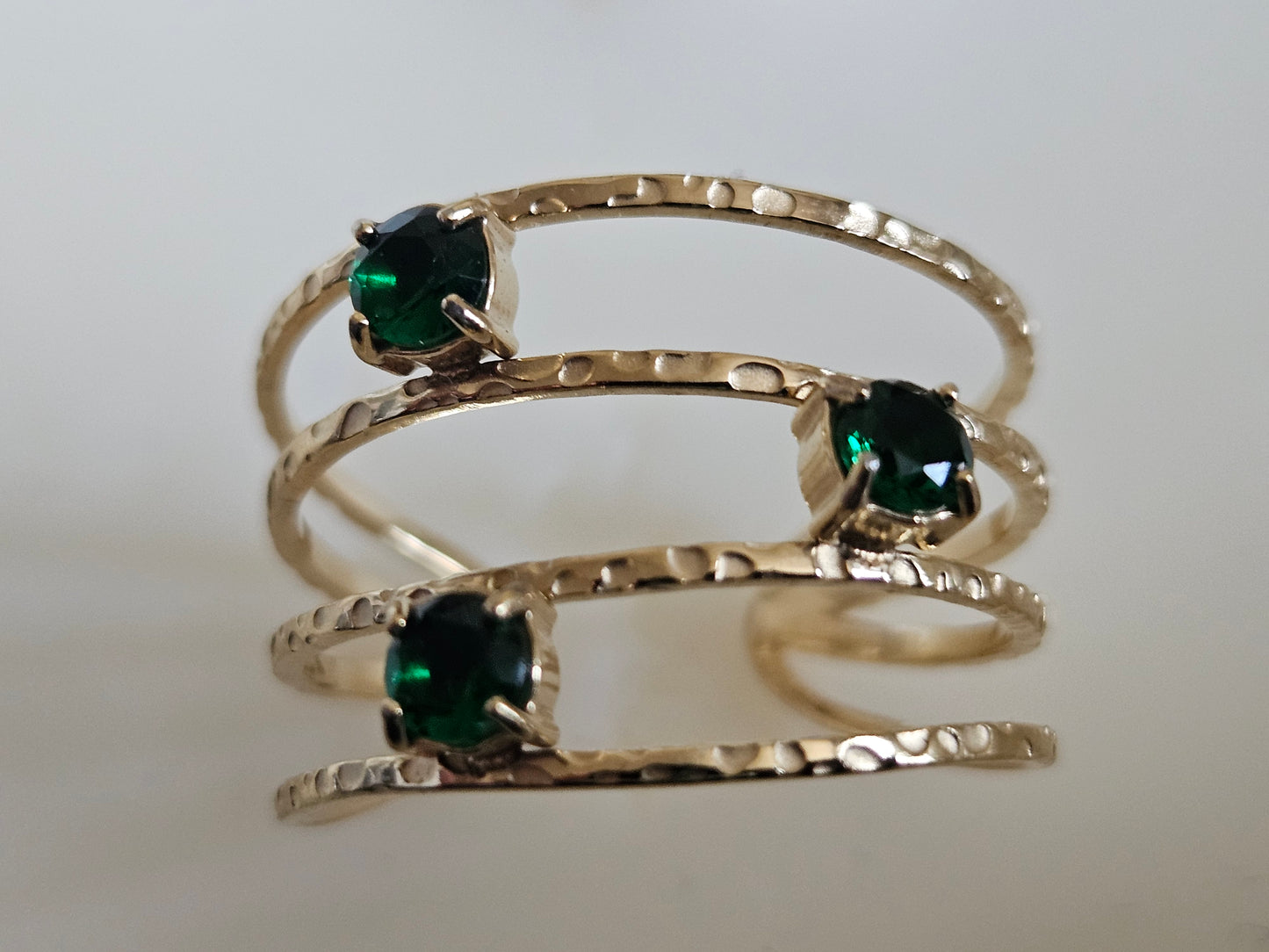 Bague "Nymphe émeraude" - Ajustable