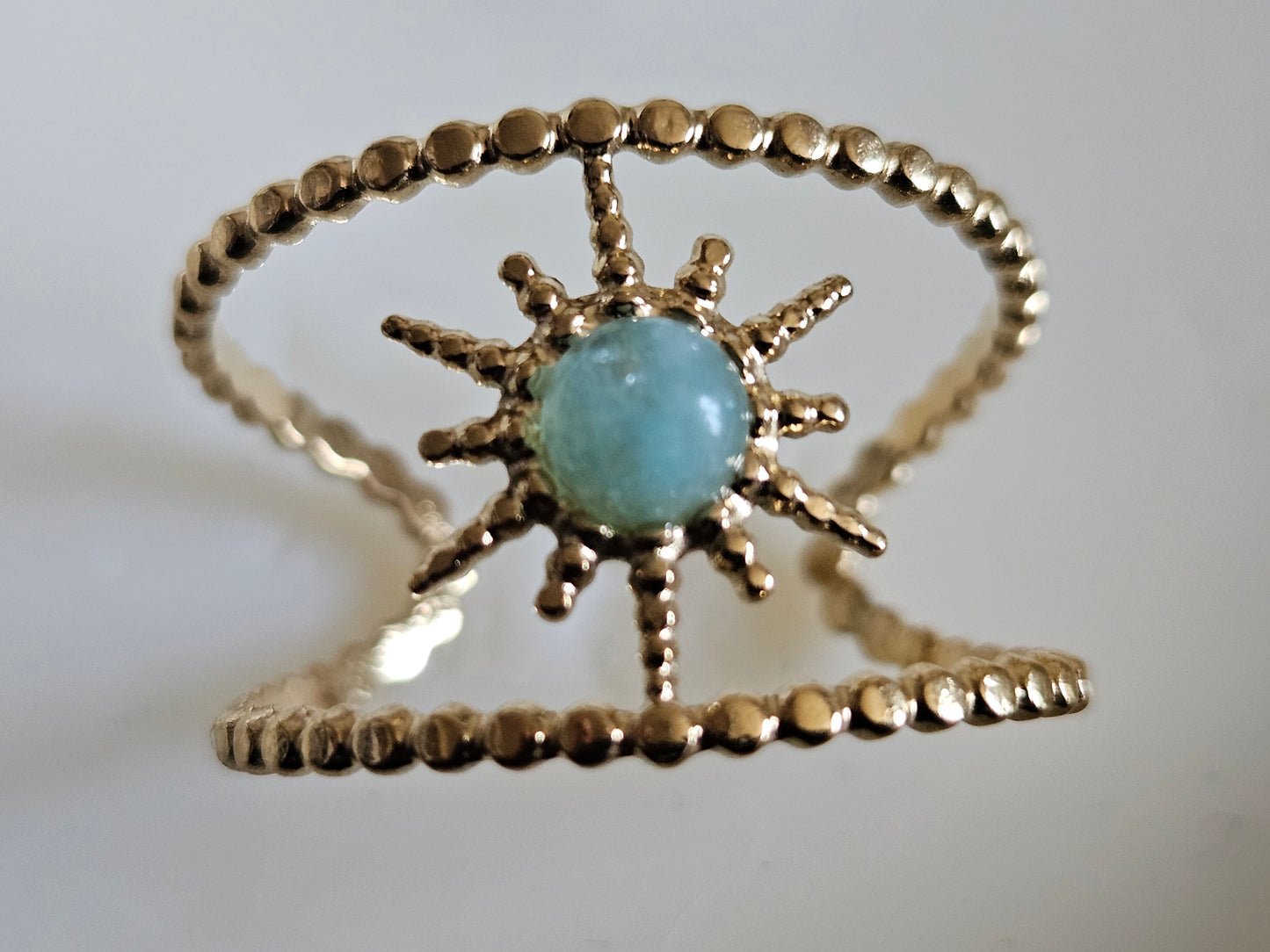 Bague "Aura glacée - Ajustable