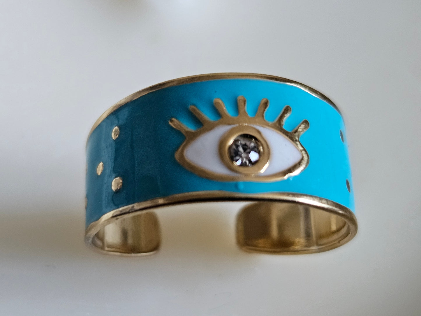 Bague "Regard azur"