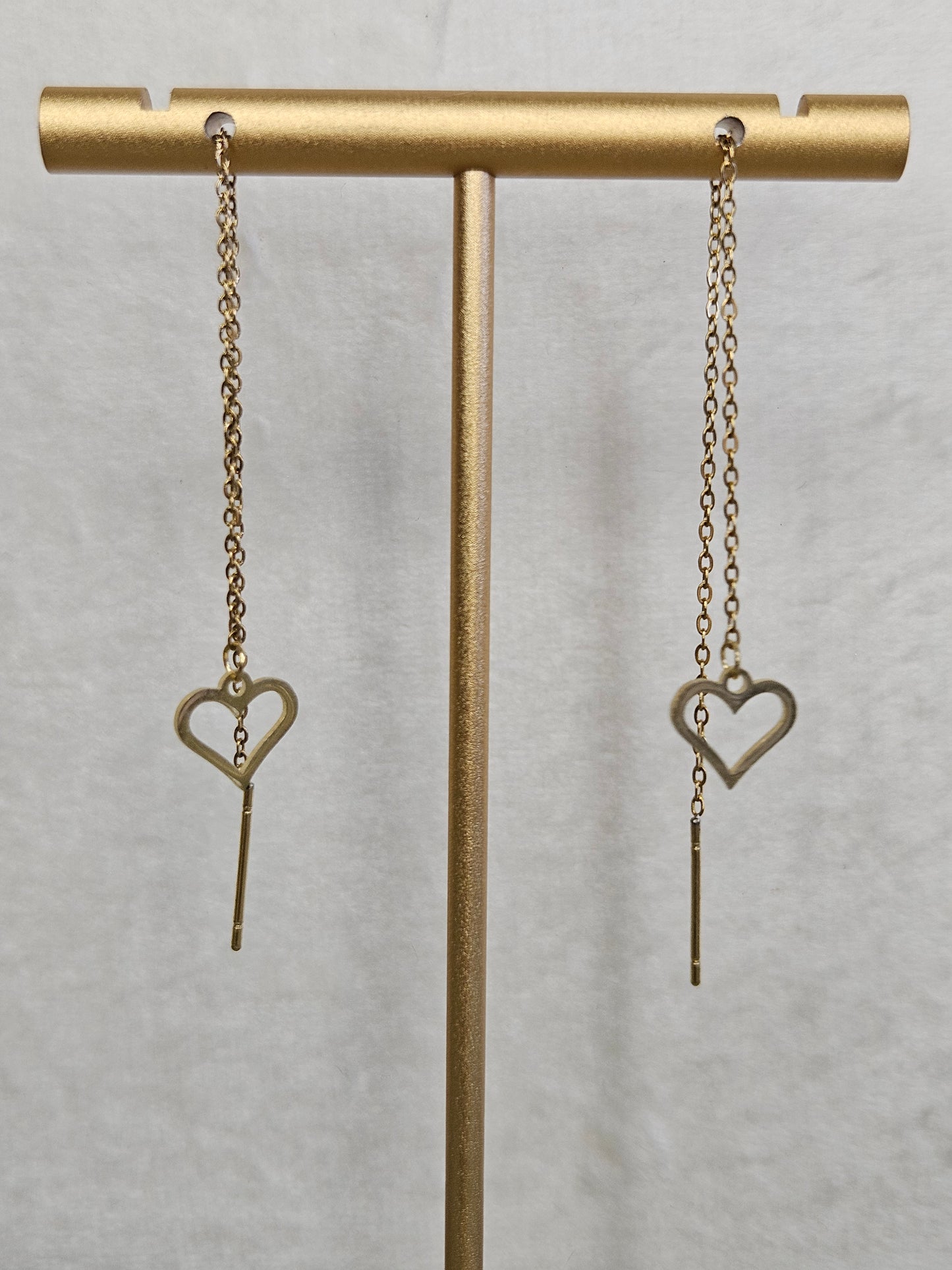Boucles d'oreilles pendantes "Chuchotement du coeur"