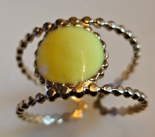 Bague "Vitamine"- Jaune - Ajustable