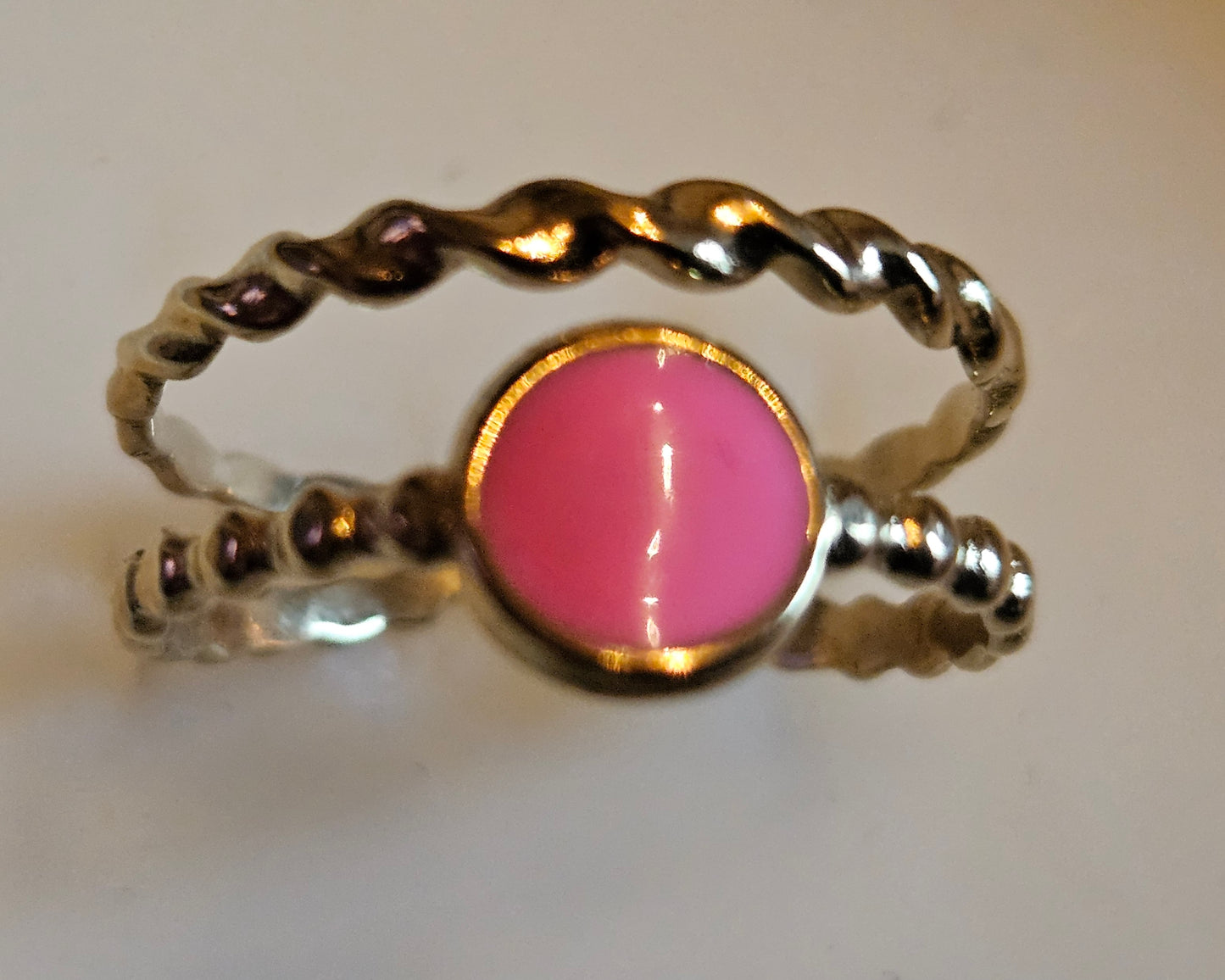 Bague "Soleil grenadine" - Ajustable