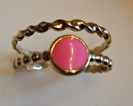 Bague "Soleil grenadine" - Ajustable