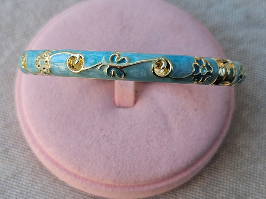 Jonc Bleu turquoise irisé