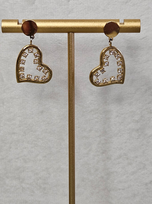 Boucles d'oreilles "Coeur de lumière"
