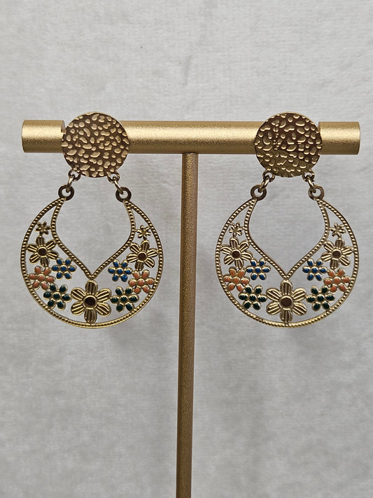 Boucles d'oreilles "Fleurs d'Orient"