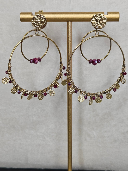 Boucles d'oreilles Créoles "Mélodie"