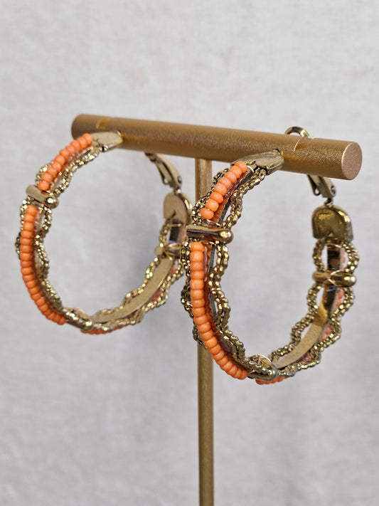 Boucles d'oreilles Créoles "Eté indien"