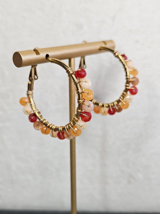 Boucles d'oreilles Créoles "Nuances épicées"