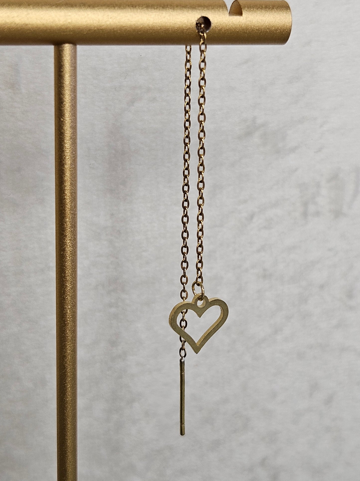 Boucles d'oreilles pendantes "Chuchotement du coeur"