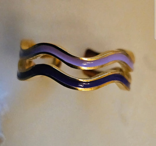 Bague "Vague d’Iris" - Ajustable