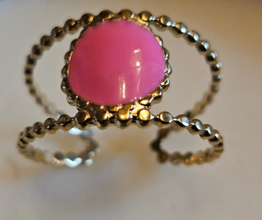 Bague "Vitamine" Rose - Ajustable